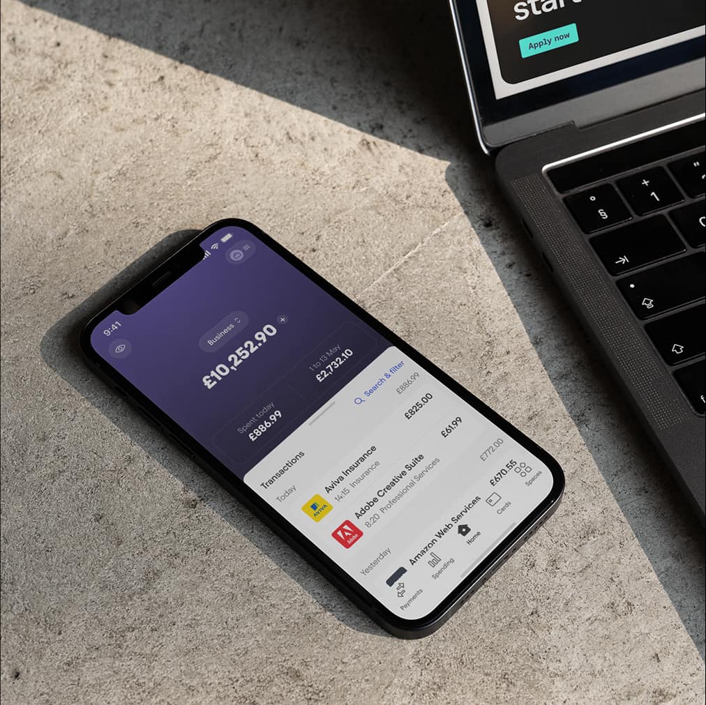 Image of BCA app screen with laptop