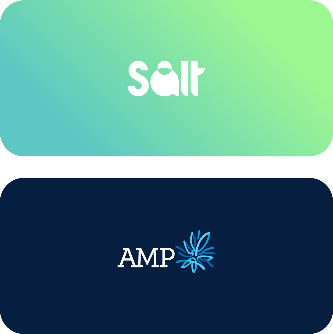 Salt and AMP logos