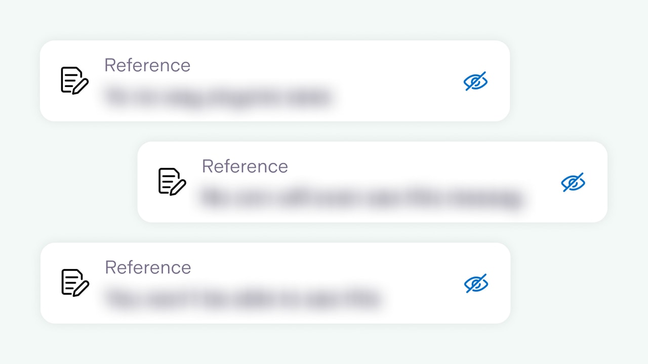 Payment references in the app