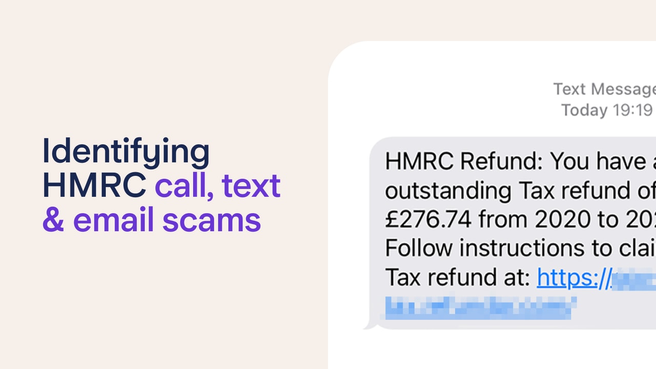 I scam text message from HMRC