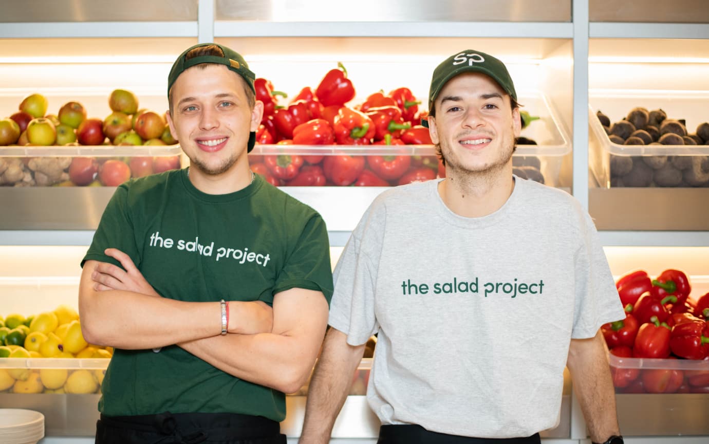 Salad project co-founders James Dare and Florian de Chezelles