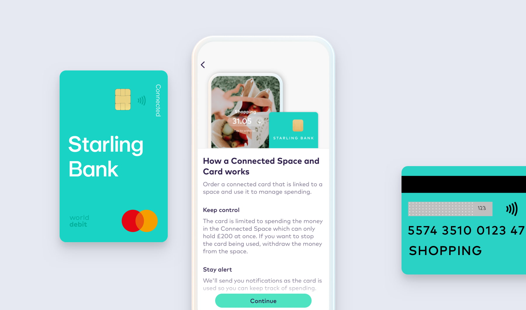 Connected cards app interface