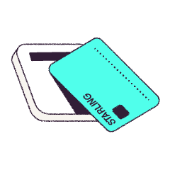Illustration of starling card and reader