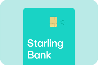Starling Bank card on teal background
