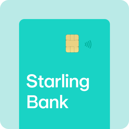 Starling bank card in teal