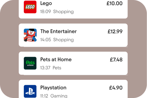 Examples of spending on a Kite card