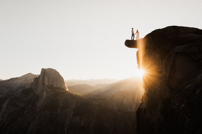 Sunset image in the mountains