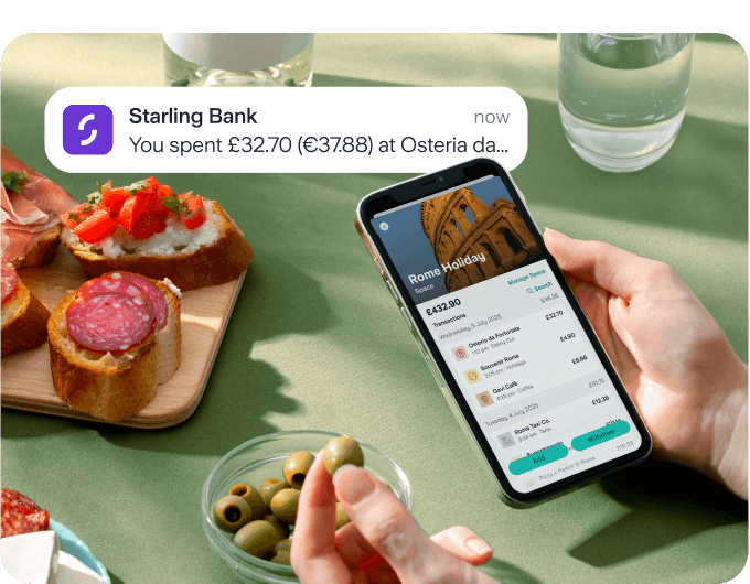 Starling customer using their app abroad