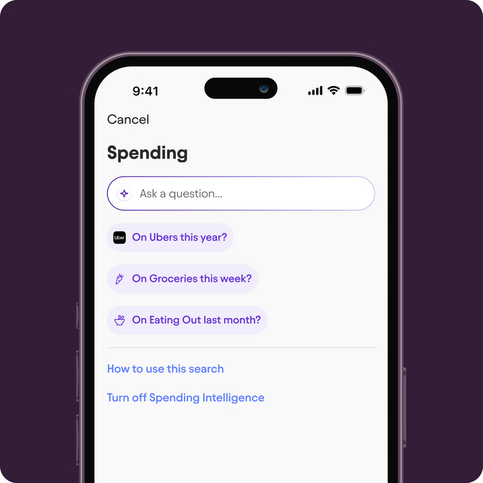 An example of spending intelligence in the Starling app