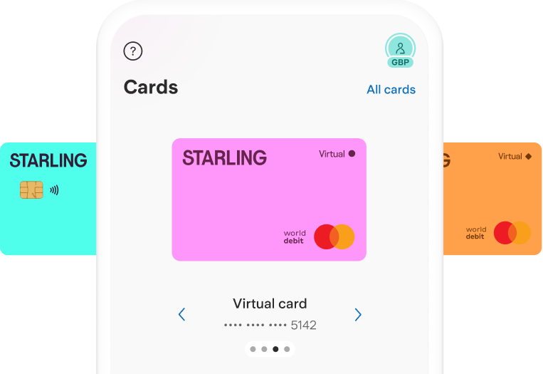 virtual cards on UX