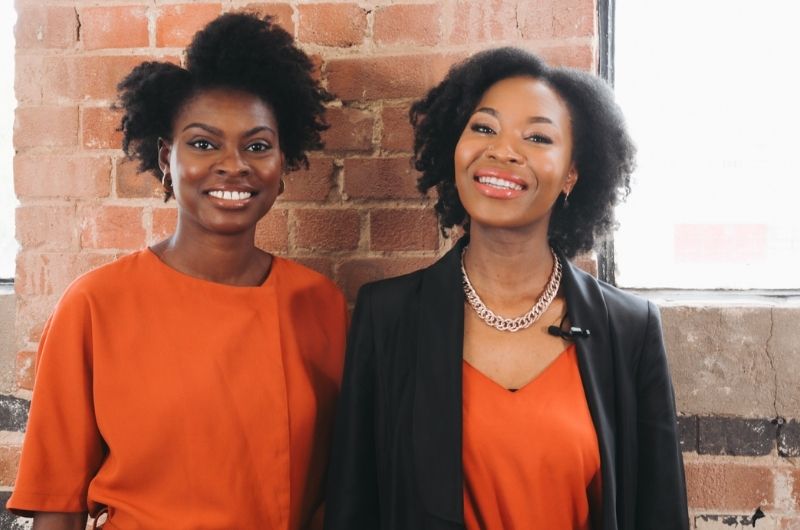 Joycelyn Mate and Rachael Twumasi-Corson, co-founders of hair product company Afrocenchix