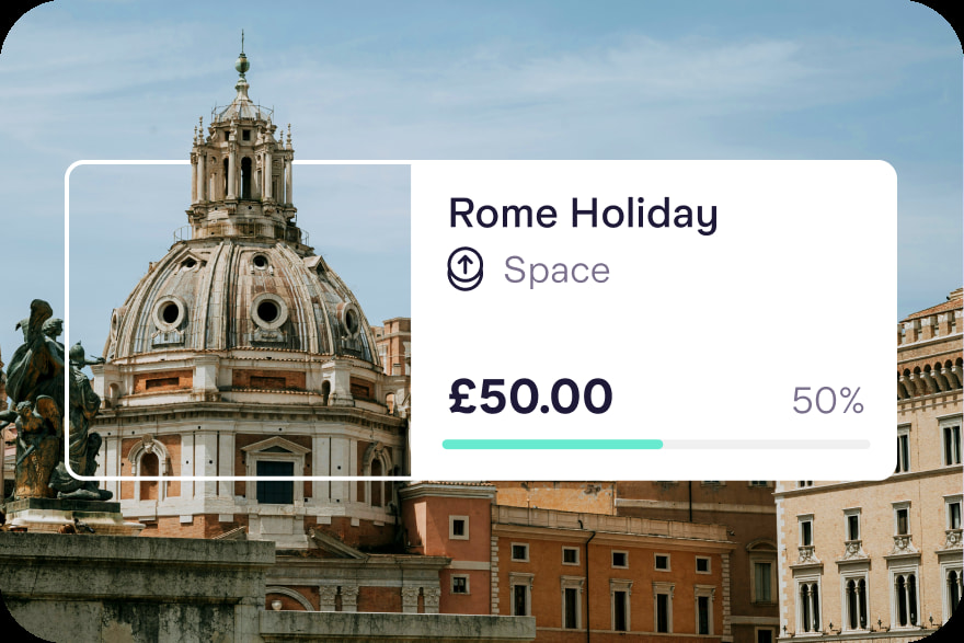 An image of Rome, with Starling app interface