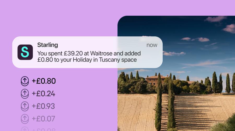 Showing £39.20 spend and rounding up 80p to a holiday Space