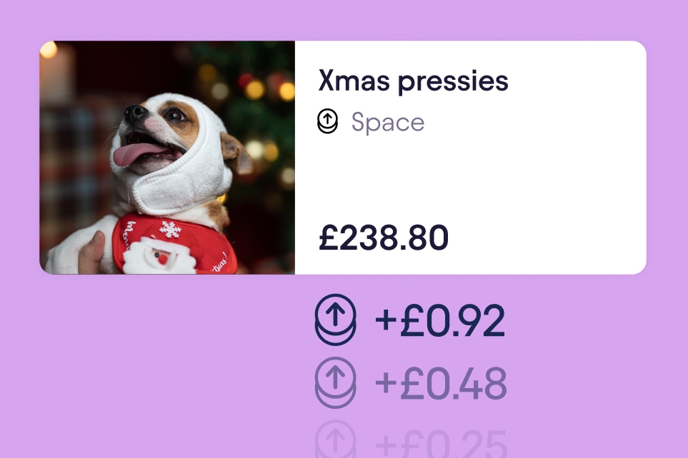 Space for saving money for Christmas presents