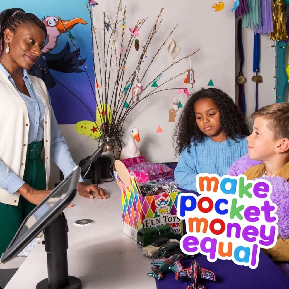 kids at cash register