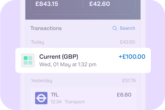 In app image of adding money to a space