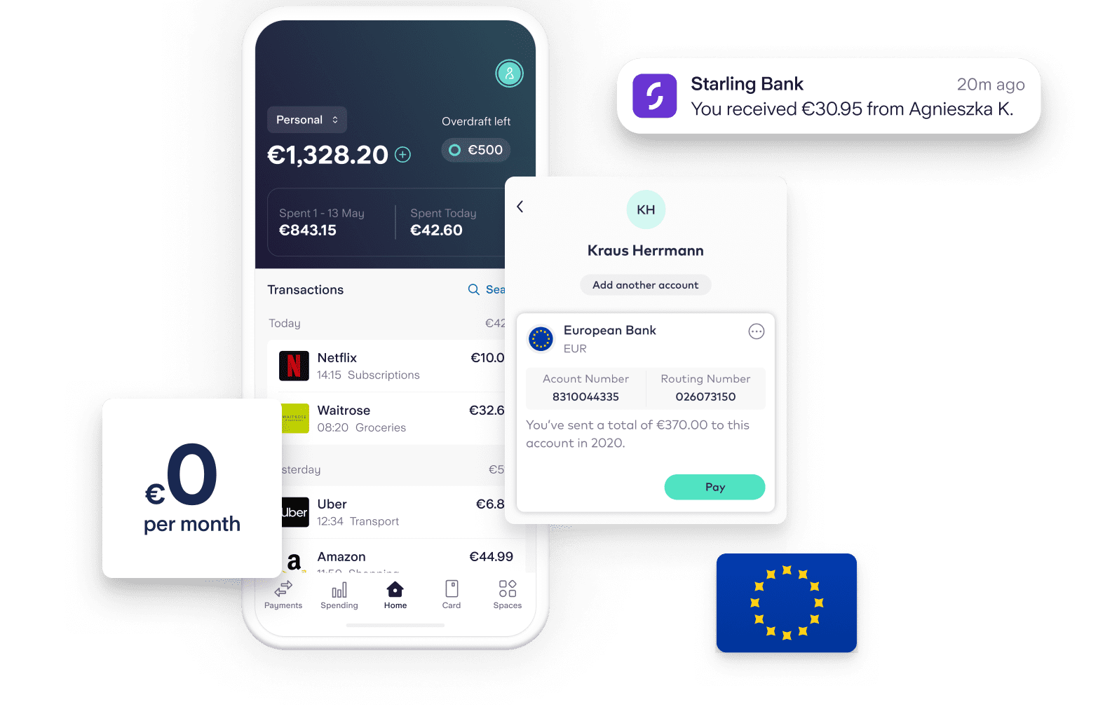 Starling euro account app